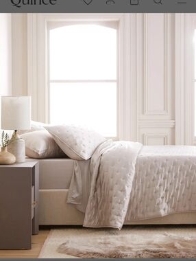 Quince Dream Quilt Bamboo 68 X 86 Twin In Sand NWOT